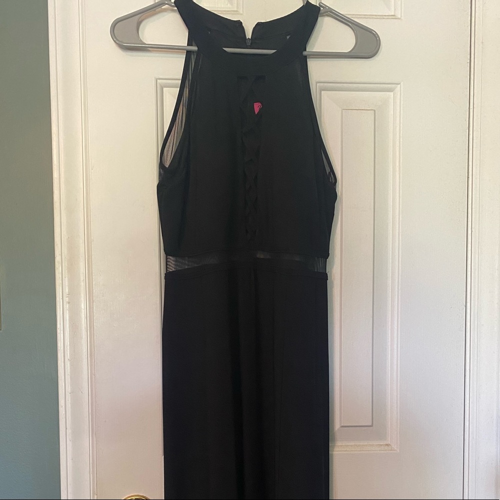 Morgan & Co Evening Dress. Black with mesh